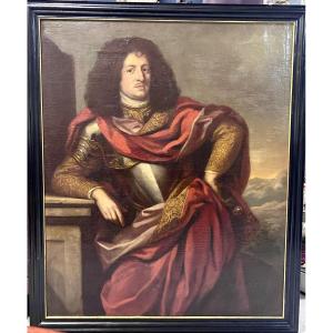 Portrait Of Leonard Johann Wittenberg (1646-1679) In Ceremonial Armor - Oil / Canvas H 130 Cm