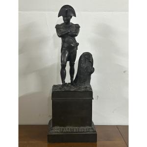 Ancien bronze de bibliothèque Napoléon Bonaparte - Napoléon 1er Empire époque vers 1840 - 50