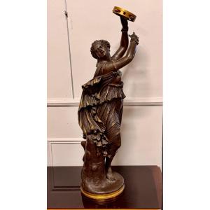 Jean-baptiste Clesinger (france, 1814–1883) “zingara,” A Neapolitan Dancer, Barbedienne Bronze