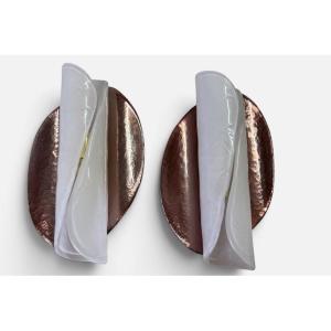 Pair Of Murano Glass Wall Sconces From The 1980s