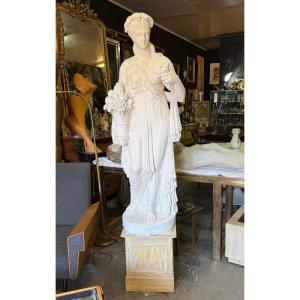 Roman Goddess Pomona, Based On An Antique Large Plaster Sculpture From The Early 20th Century; Height: 142 Cm