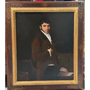 Portrait Of A Man, French School, Early 19th Century, Follower Of Ingres; Empire And Restoration Periods