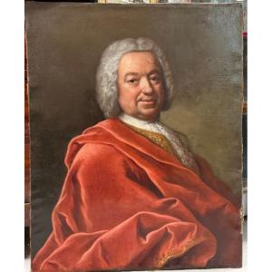 Louis de Fontaine (act.1723-1757) attribué à, portrait de A G Grimold de la Reyniere XVIIIème 