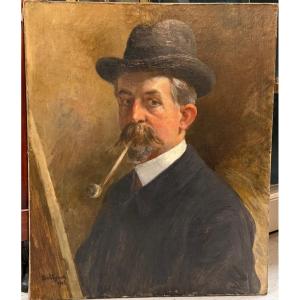 Hubert-emille Bellynck (1859–?)—probably A Self-portrait By The Painter, Dated 1902. Oil On Canvas