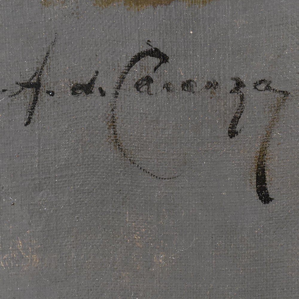 Tableau Ancien De Fleurs, Amédée De Caranza, Peintures Natures Mortes, XIX. (QF472)-photo-3