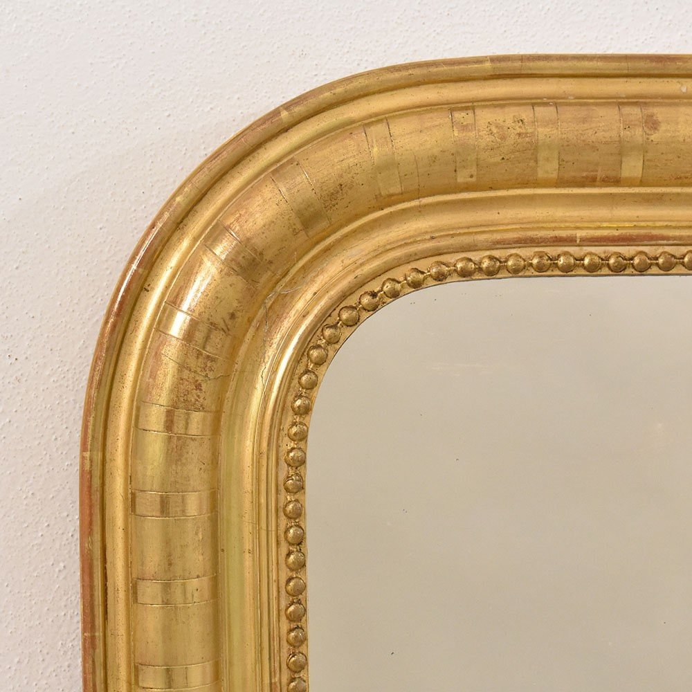 Miroir Louis Philippe, Rectangulaire, Miroirs Doré Anciens, XIXè Siècle. (SP153)-photo-4