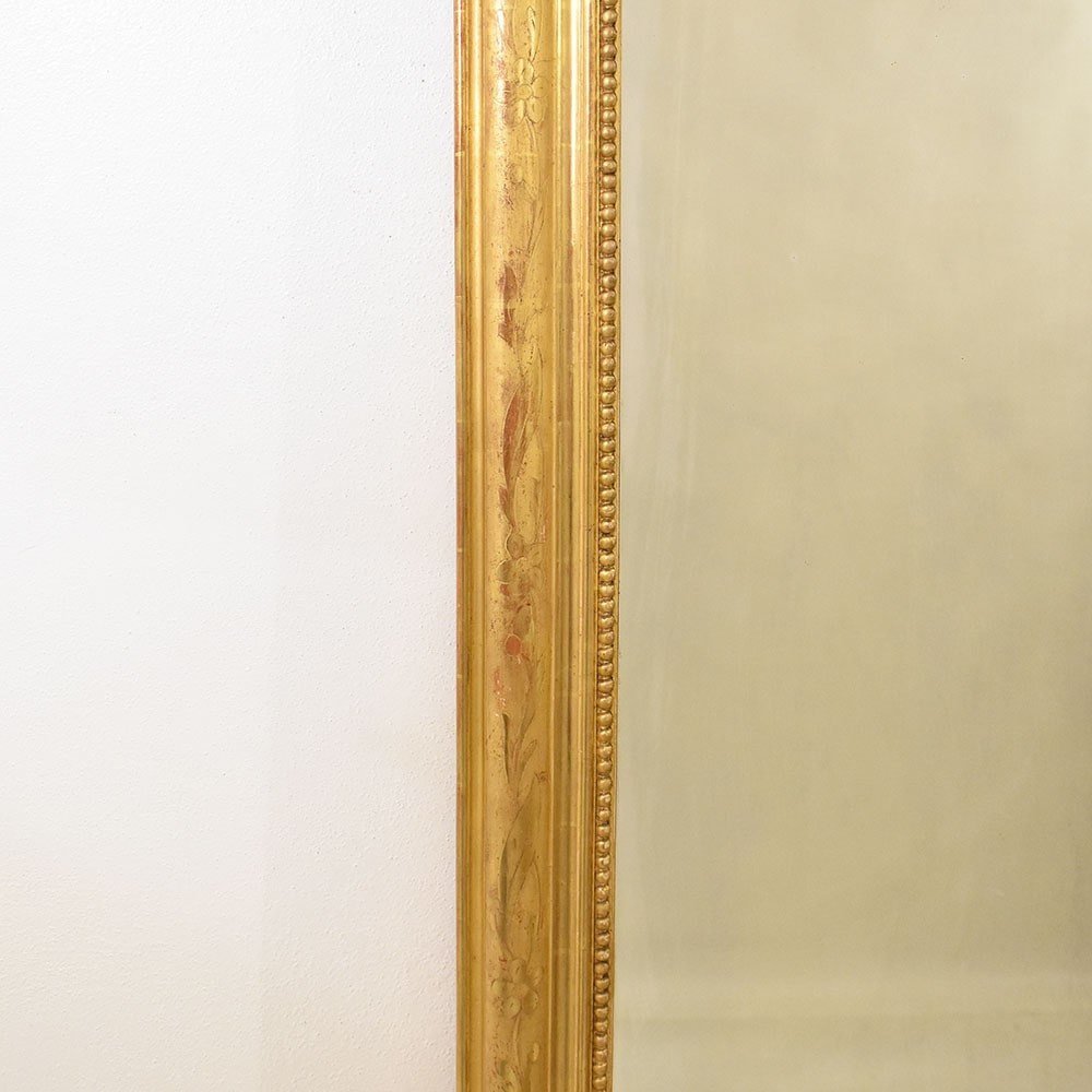 Miroir Louis Philippe, Rectangulaire, Miroirs Doré Anciens, XIXè Siècle. (SP167)-photo-1