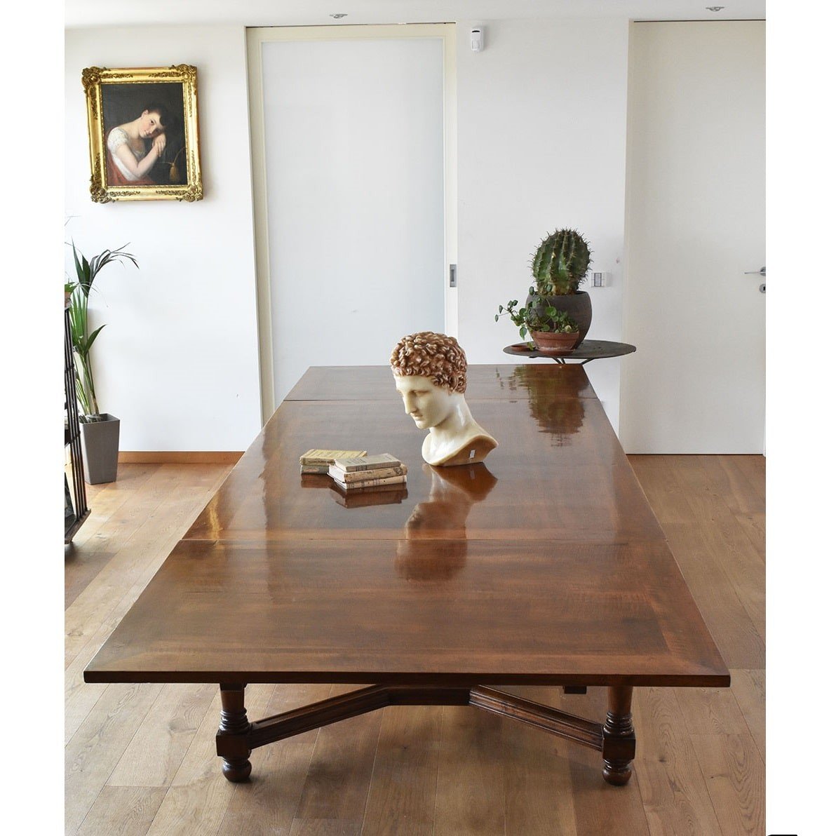 Meubles Anciens, Grande Et Raffinée Table Rectangulaire  À Allonger, Noyer, XIX Siècle. (TAV36)-photo-2