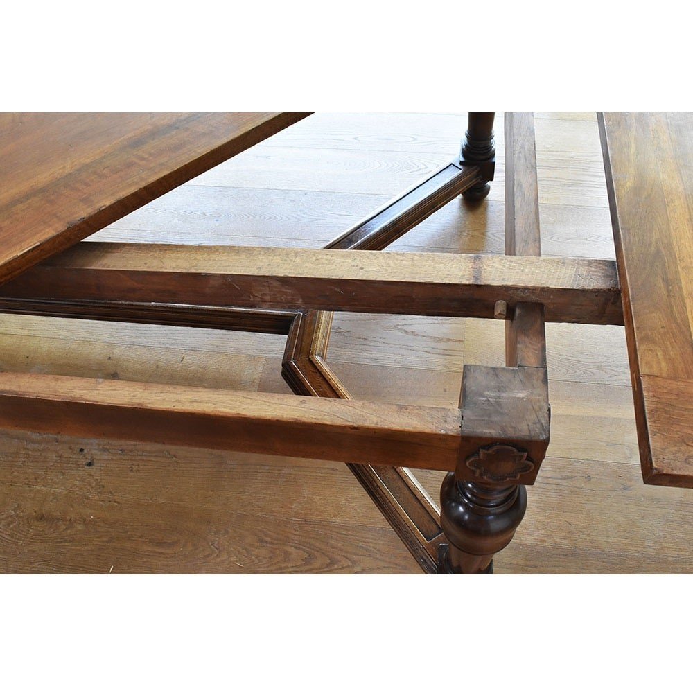 Meubles Anciens, Grande Et Raffinée Table Rectangulaire  À Allonger, Noyer, XIX Siècle. (TAV36)-photo-6