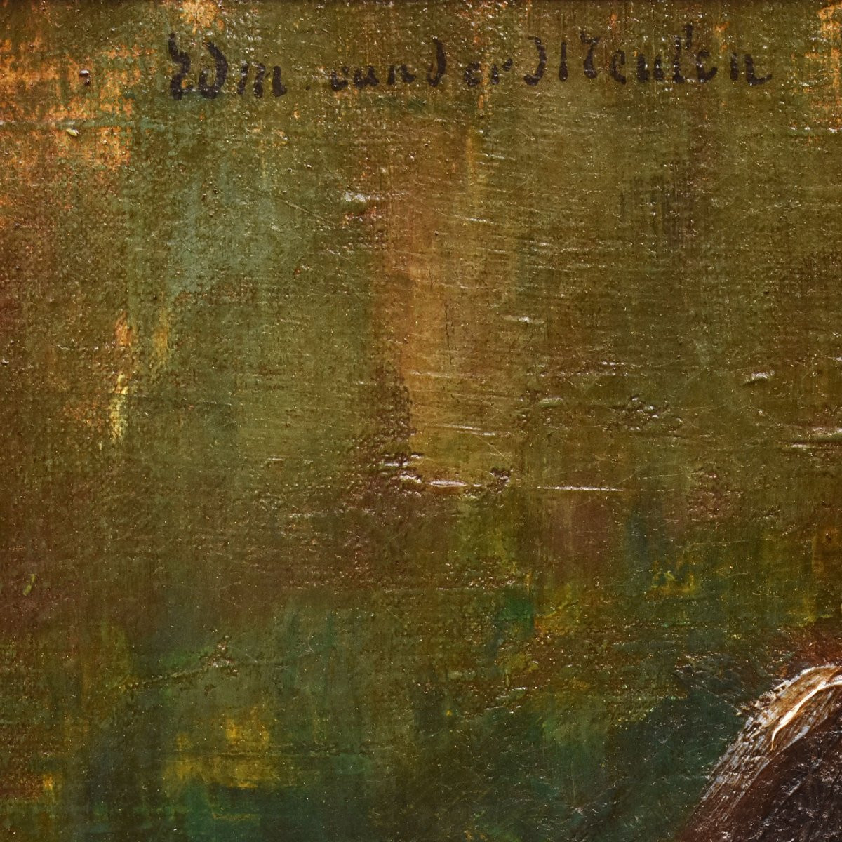 Antique Painting, Black Dogs Portrait Painting, Setter Gordon, Oil On Canvas, XIX. (qa660)-photo-1