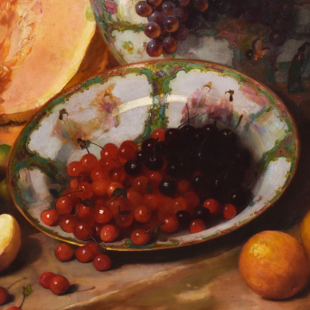 Tableau Ancien, Nature Morte Aux Fruits, Pascal De Beucker,  XIXè Siècle. (QNM666)-photo-4