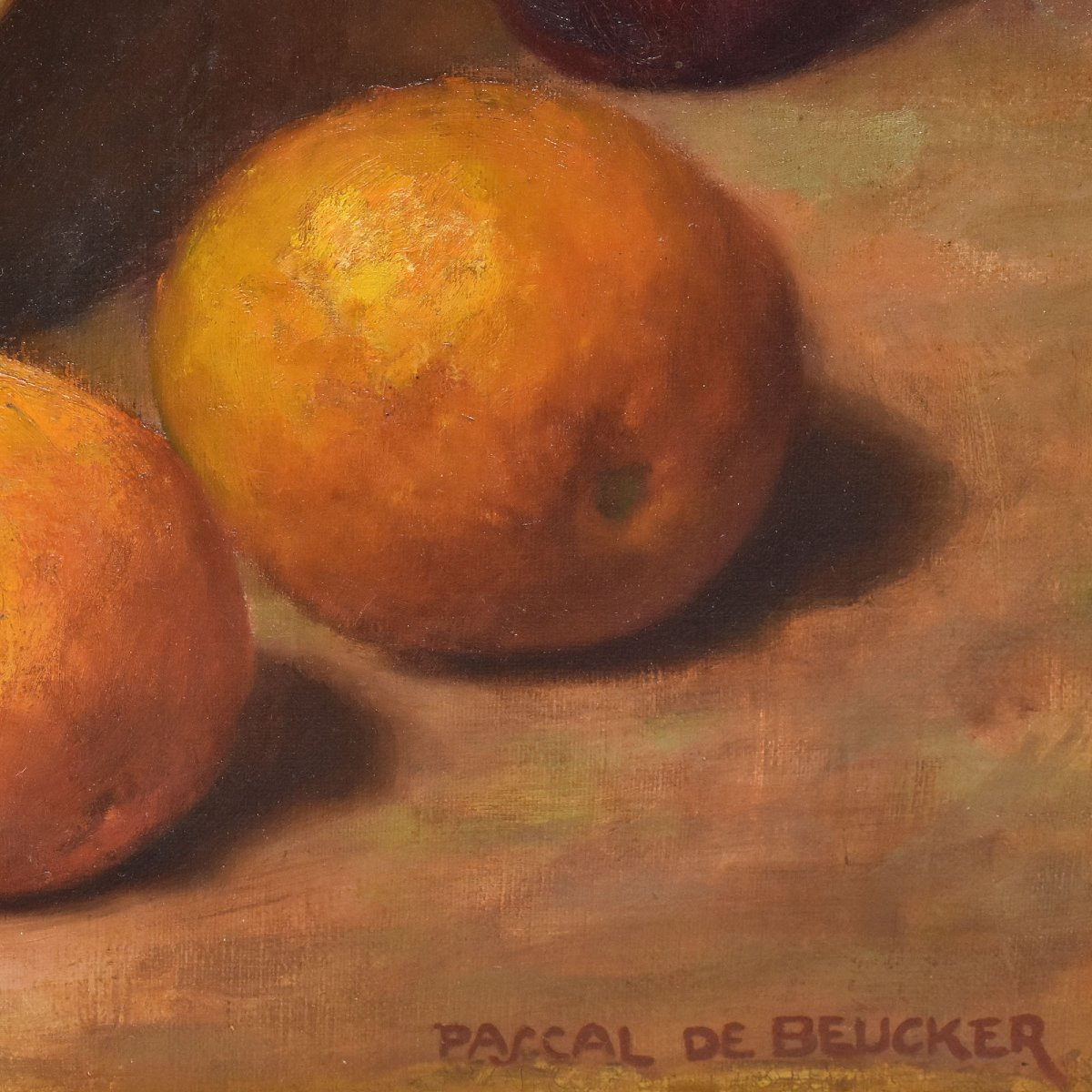 Tableau Ancien, Nature Morte Aux Fruits, Pascal De Beucker,  XIXè Siècle. (QNM666)-photo-5