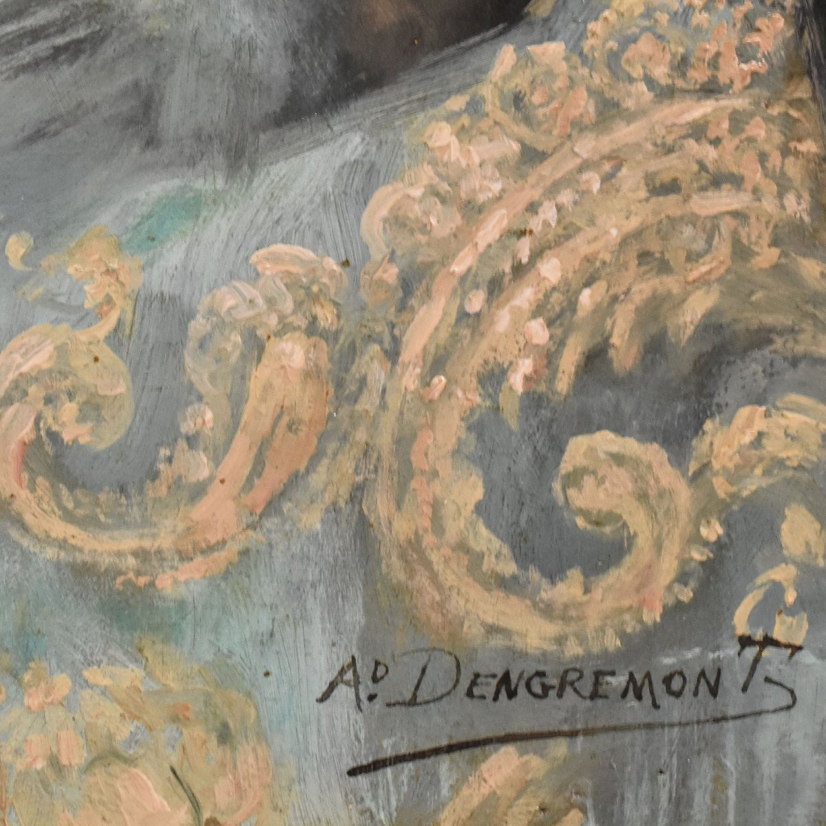 Tableaux Anciens, Nature Morte Aux Pivoines Et Livres, Huile Sur Toile, Fin Du XIX. (QF672)-photo-5