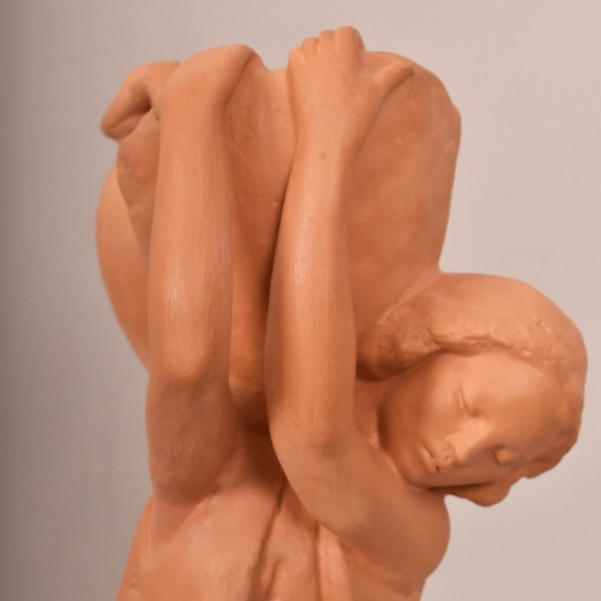 Art Déco Sculpture, Terracotta, Two Young Women With An Amphora, Amedeo Gennarelli, XX (stte98)-photo-2