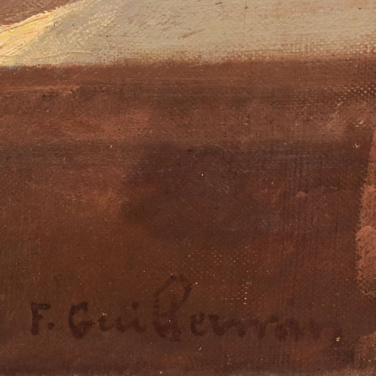 Antique Flower Painting, Carnations Flowers, Oil On Canvas, Early 20th Century. (qf691)-photo-5