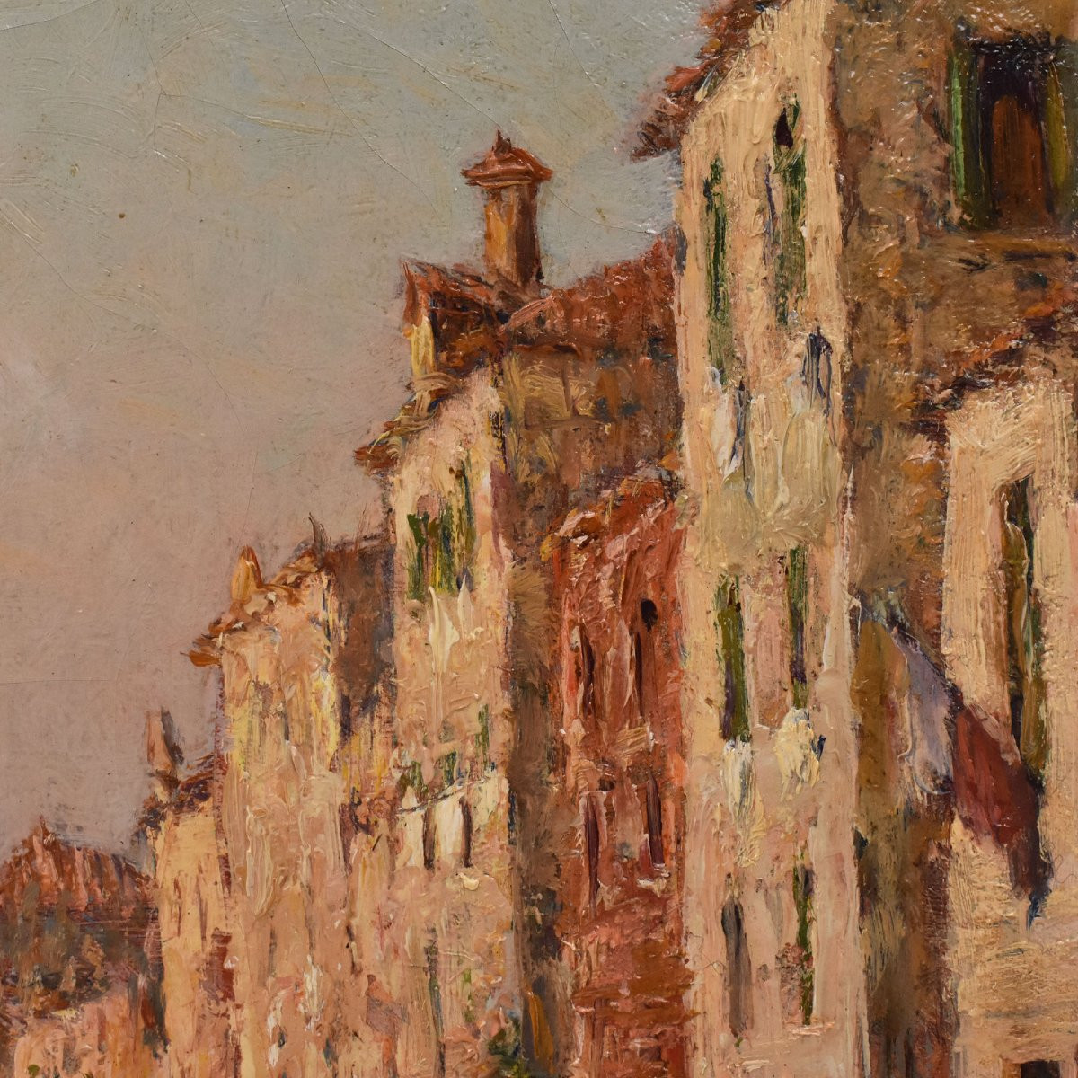 Tableau Ancien, Victor Brugairolles, Vue De Venise, XX Siècle (QP694)-photo-3