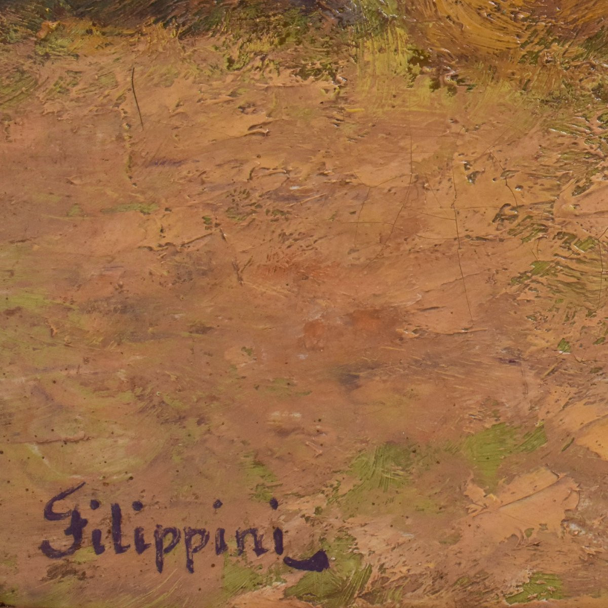 PAYSAGES AVEC OLIVIERS, CÔTE MÉDITERRANÉENNE, EMILIO FILIPPINI, HUILE SUR TOILE, XX. (QP697)-photo-5