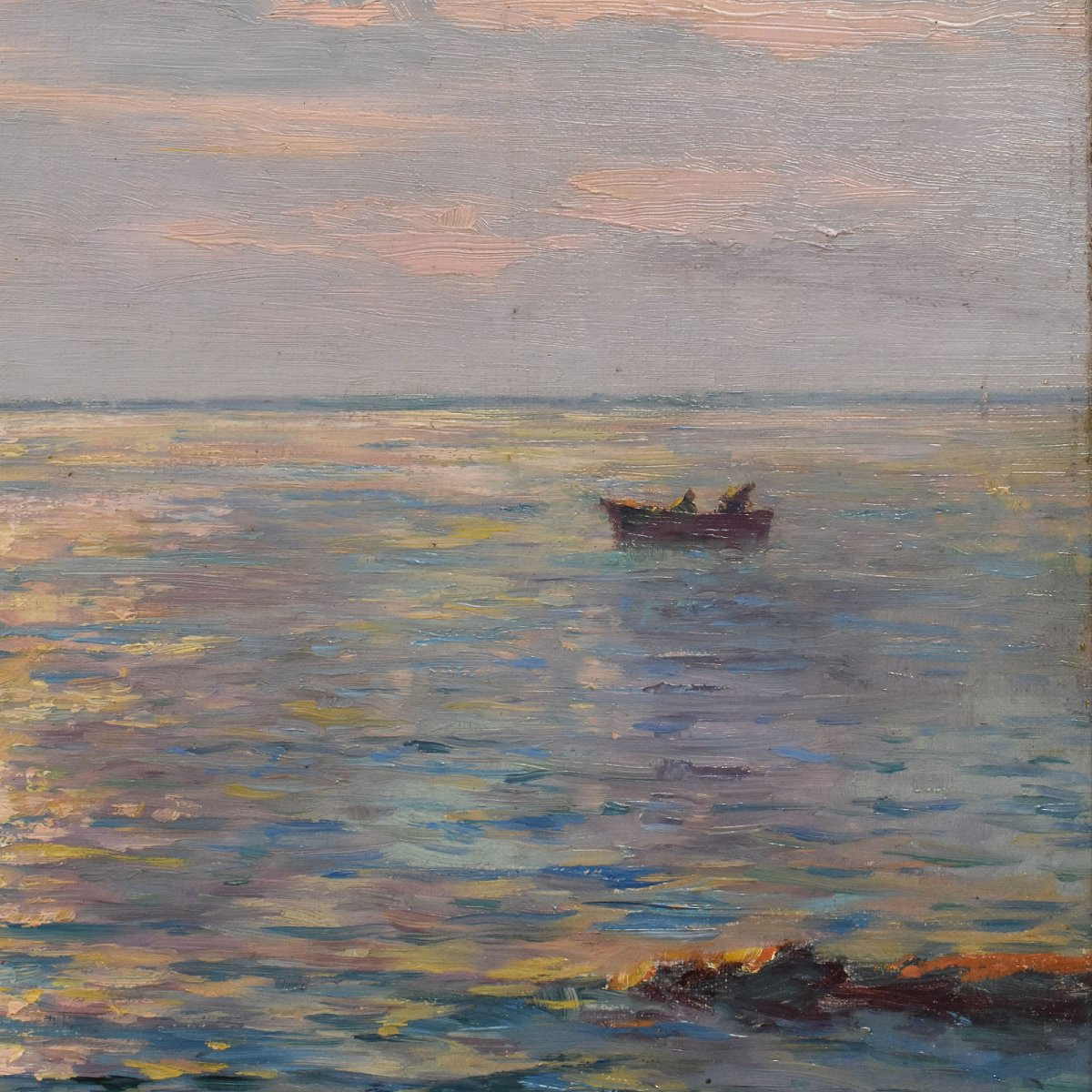 Antique Painting, Marine Painting, Sailing Ship, Seascape Painting, Late 19th Century. (qm701)-photo-4