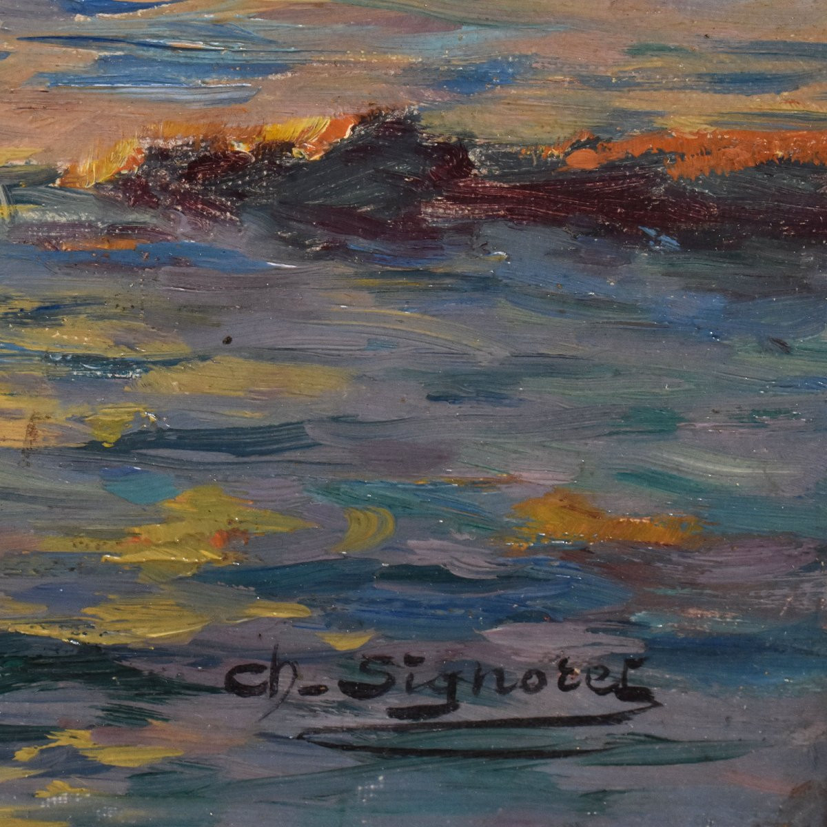 Antique Painting, Marine Painting, Sailing Ship, Seascape Painting, Late 19th Century. (qm701)-photo-5