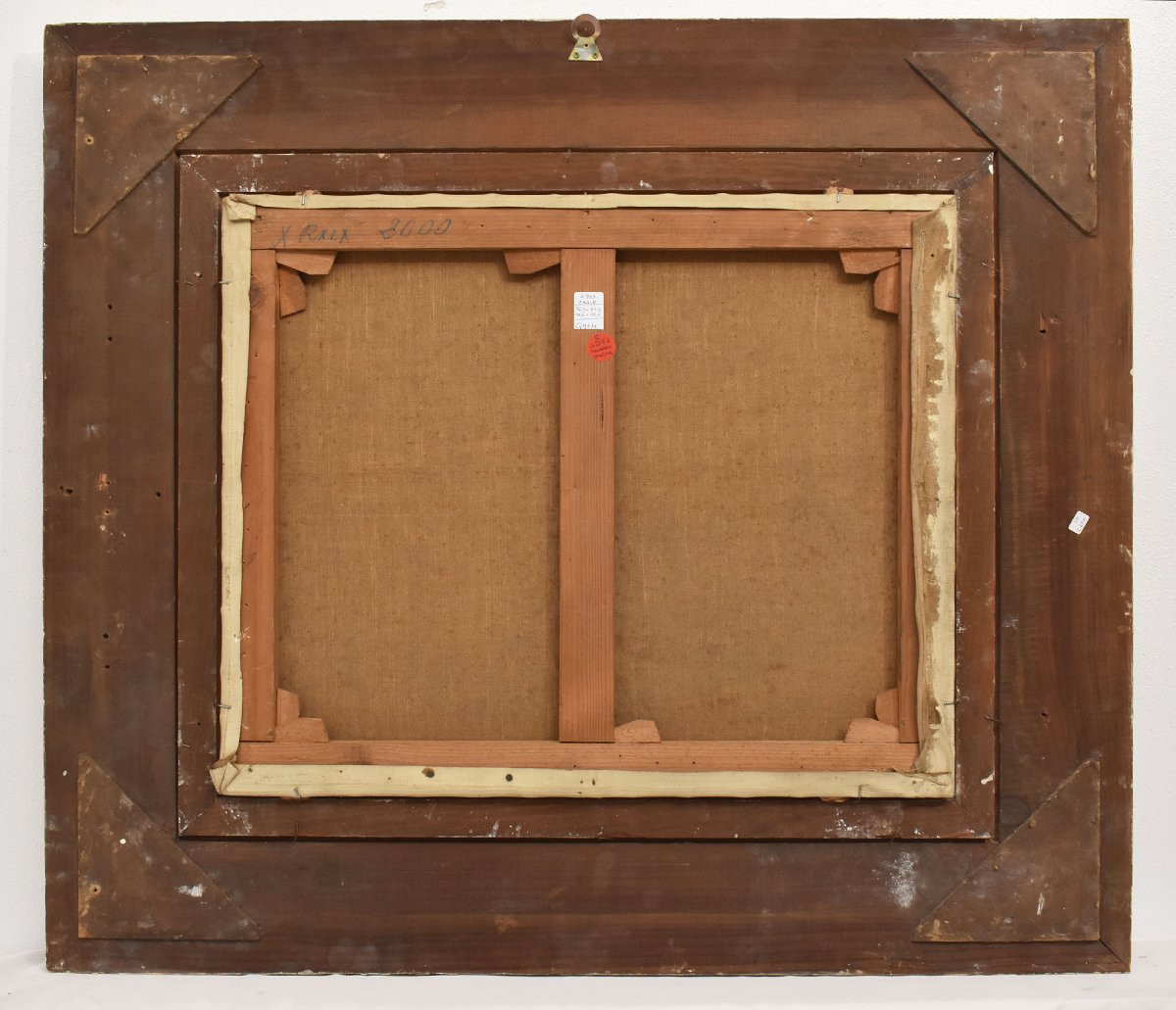 Antique Painting, Marine Painting, Sailing Ship, Seascape Painting, Late 19th Century. (qm701)-photo-6