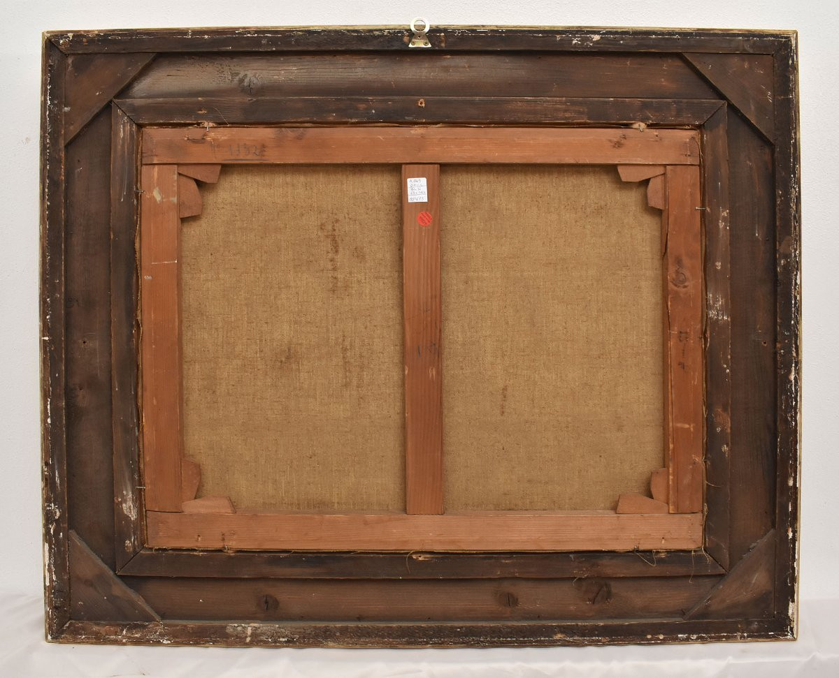 Tableau Ancien Paysages Avec Rivière, Edmond His, Huile Sur Toile, XXème Siècle. (QP703)-photo-6