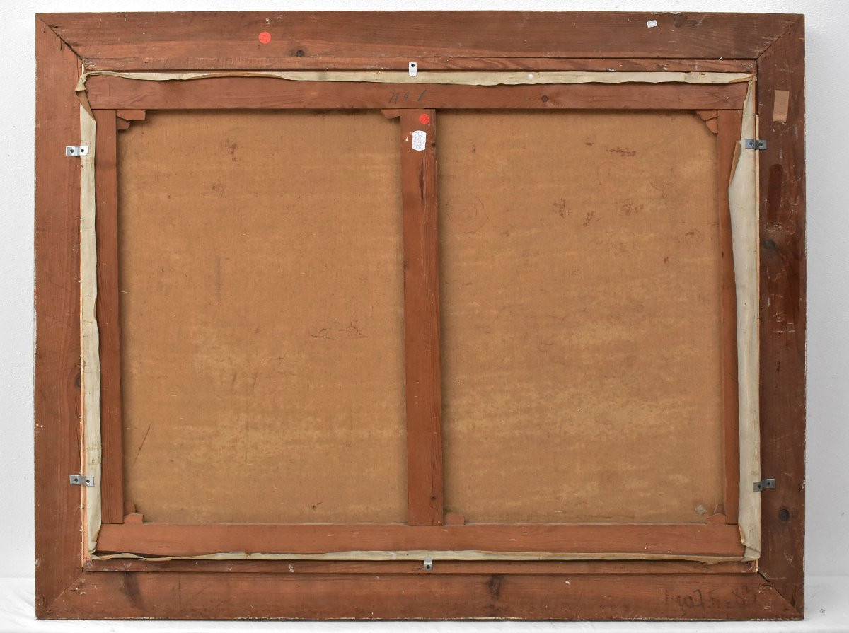 Beautiful Flower Paintings, Delphinium, Oil Painting, Julien Stappers, Art Deco, XX (qf713)-photo-6