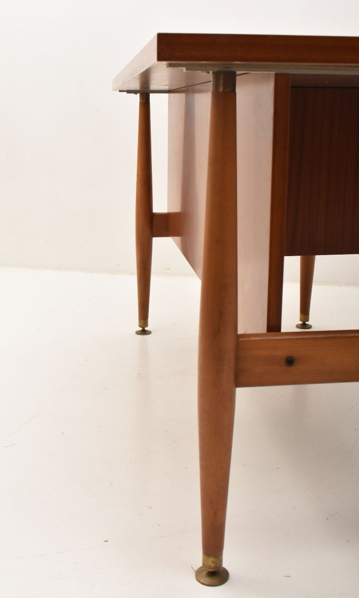 Schirolli-signed Desk, Vintage, Italian Mid-century Modern Design, XX Century. (scr42)-photo-3