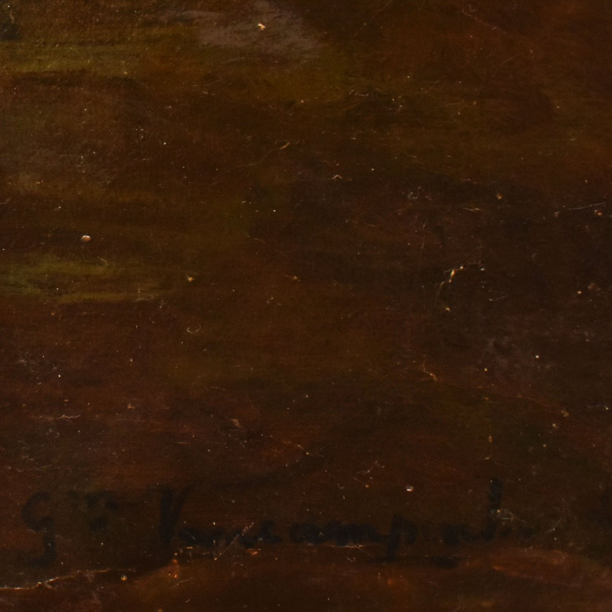 Antique Oil Painting, Landscape With Cows And Shepherds, Nature Painting, XIX Century. (qp730)-photo-5