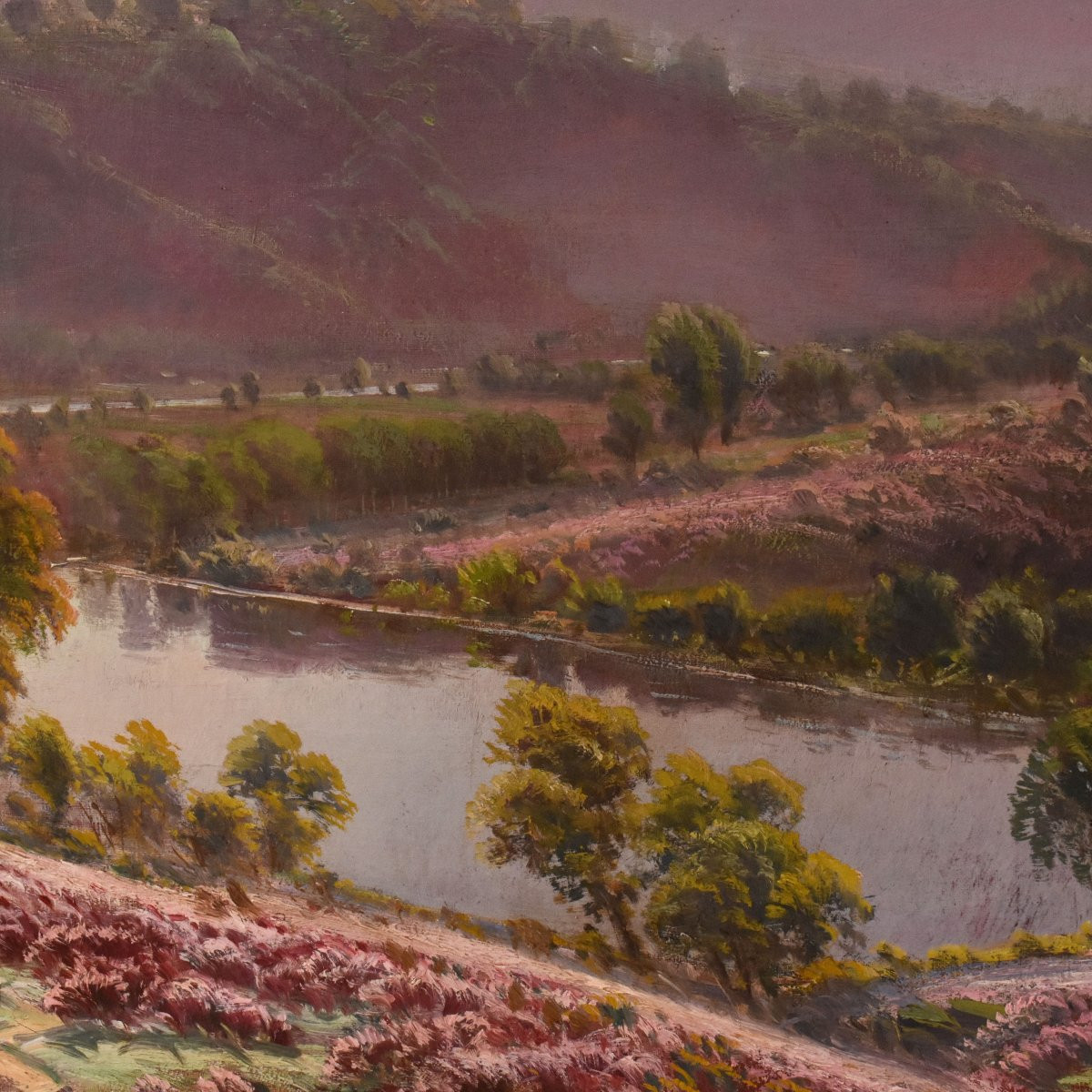 Antique Painting, Gaston Anglade, Landscape Painting, Corrèze, Nature Painting, XX. (qp733)-photo-1