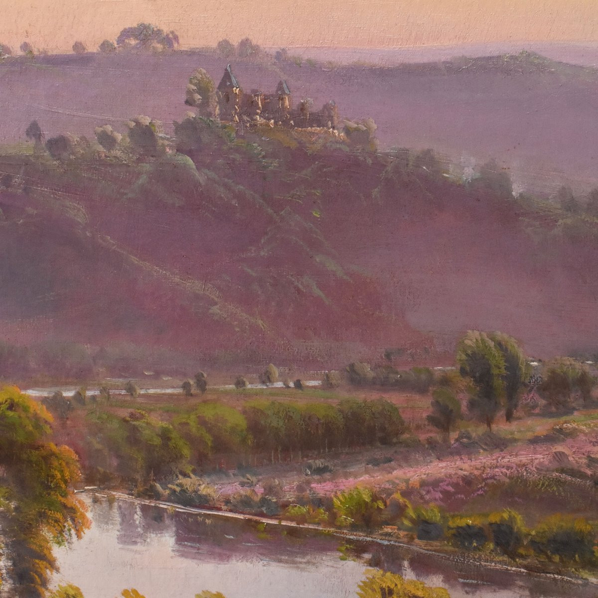 Antique Painting, Gaston Anglade, Landscape Painting, Corrèze, Nature Painting, XX. (qp733)-photo-2