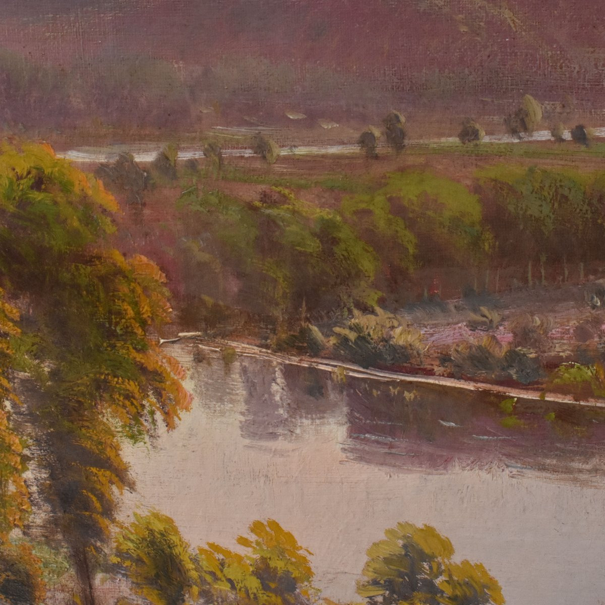 Antique Painting, Gaston Anglade, Landscape Painting, Corrèze, Nature Painting, XX. (qp733)-photo-3