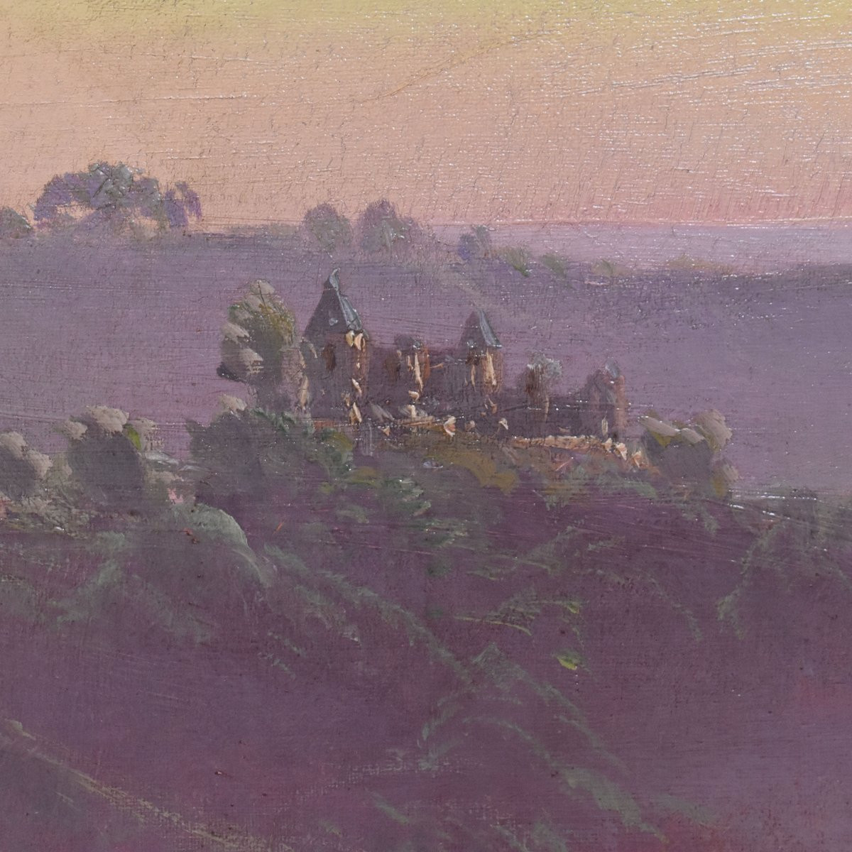 Antique Painting, Gaston Anglade, Landscape Painting, Corrèze, Nature Painting, XX. (qp733)-photo-5