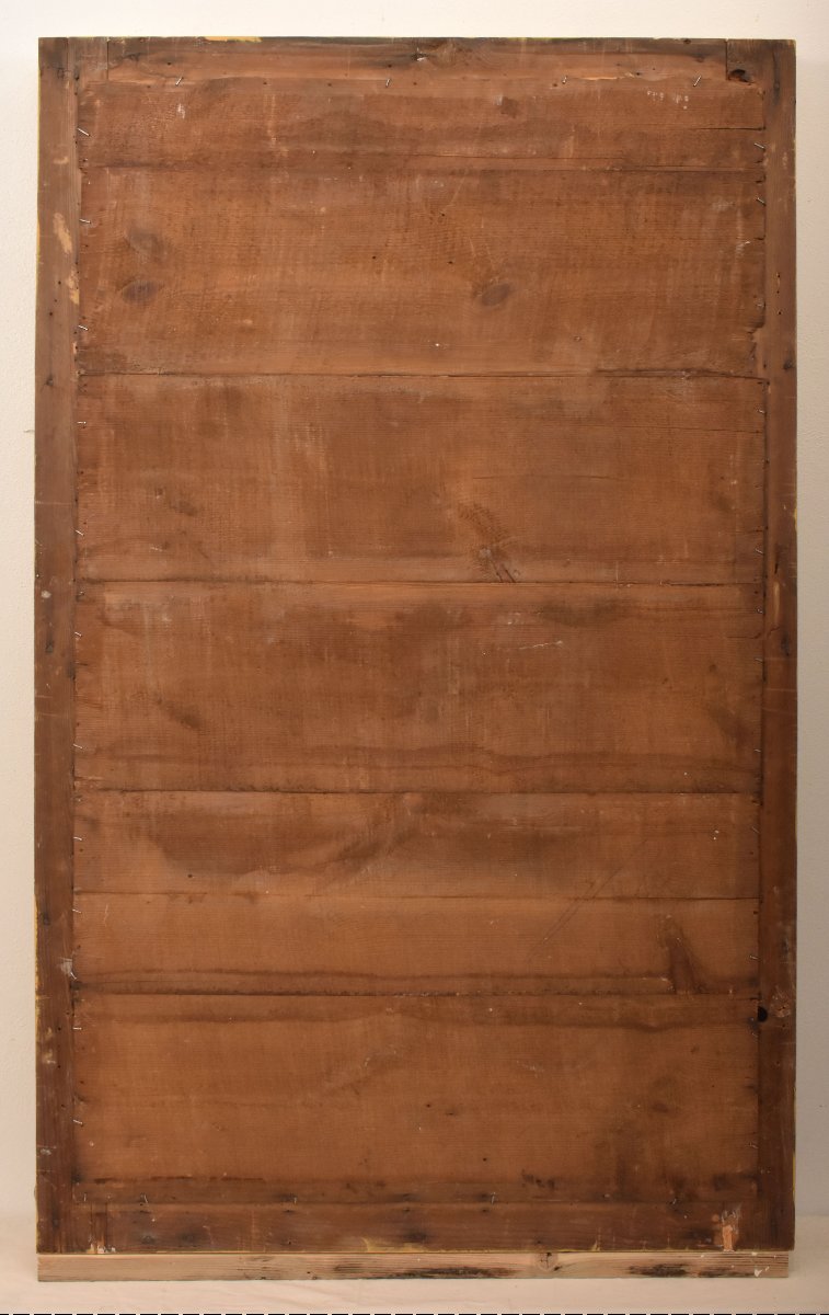 Antique Rectangular Mirror, louis philippe Antique Mirror, Gilded Frame, 19th Century. (spr208)-photo-6