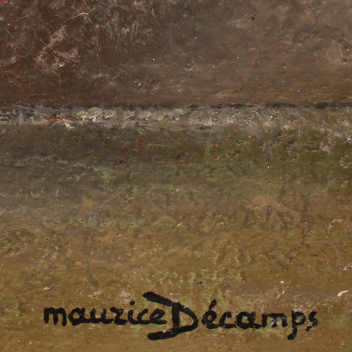 Tableau Ancien Fleurs, Maurice Alfred Decamps, Peinture Fleurs, Œillets, Art Deco (QF765) -photo-5