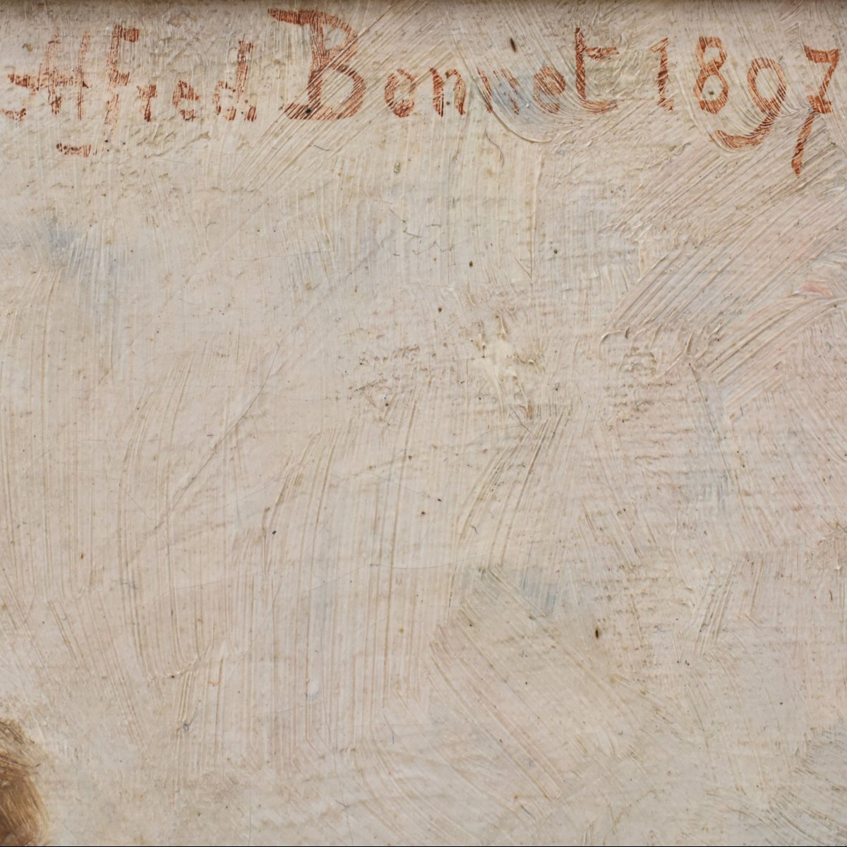 Tableau Ancien, Félix Alfred Bonnet, Portrait De Jeune Femme Avec Tresse, Huile (QR769)-photo-4