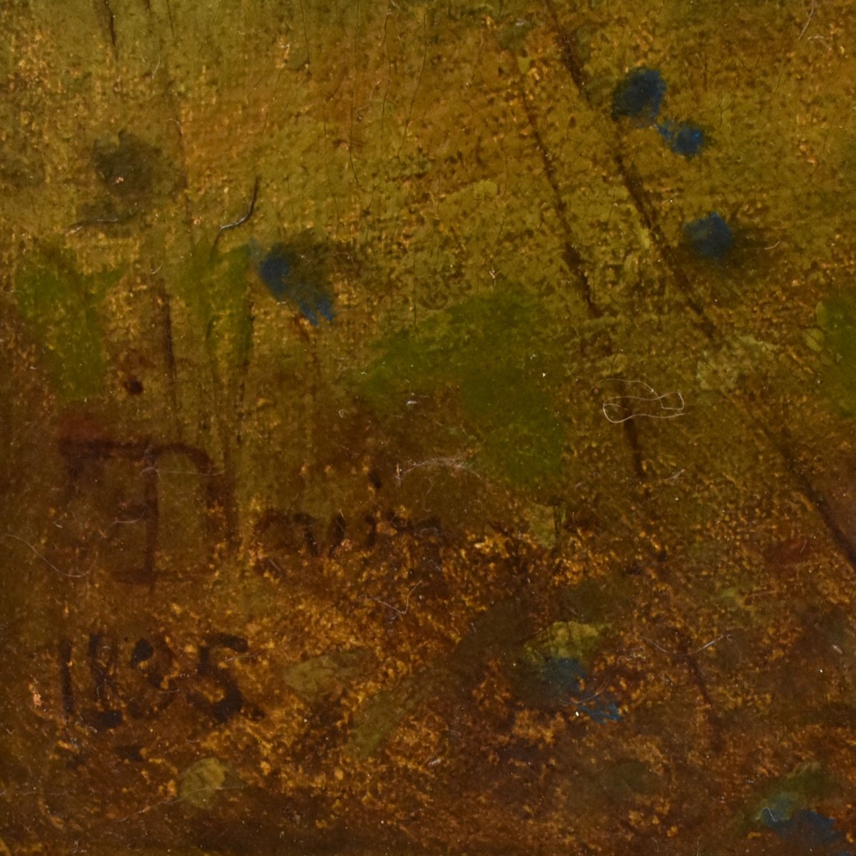 Tableau Ancien, Paysage Français, Sous-Bois, XIXè Siècle. (QP778)-photo-3