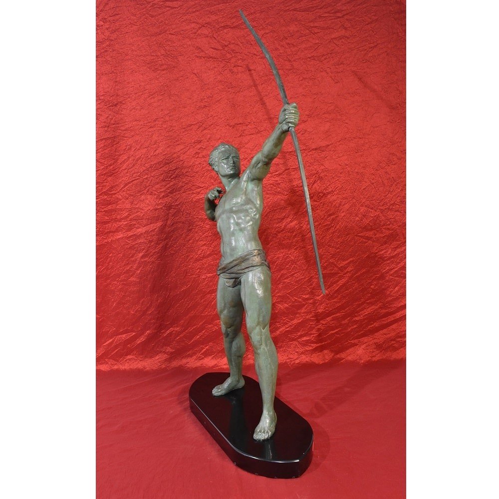 Sculptures Art Déco En Antimoine, Archer, Jean De Roncourd. (STAN67)-photo-4