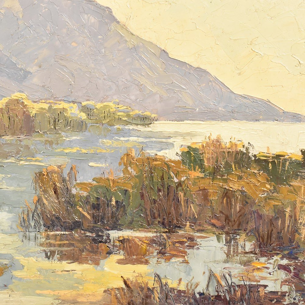 TABLEAUX ANCIENS PAYSAGES, ART DECO, GENET PAULETTE,  DÉBUT XXÈME SIÈCLE. (QP 383)-photo-3