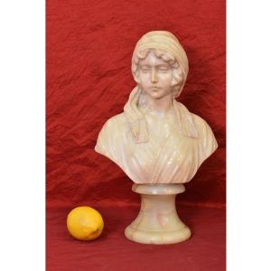 Sculptures Anciennes En Albâtre, Femme Sculpture, Fin Du XIX Siècle. (STAL83)