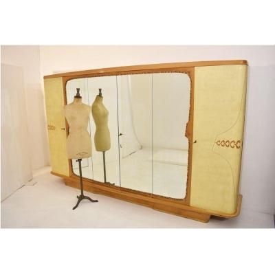 Armoire des années '50, Design Italien, Parchemin. (ARM19)