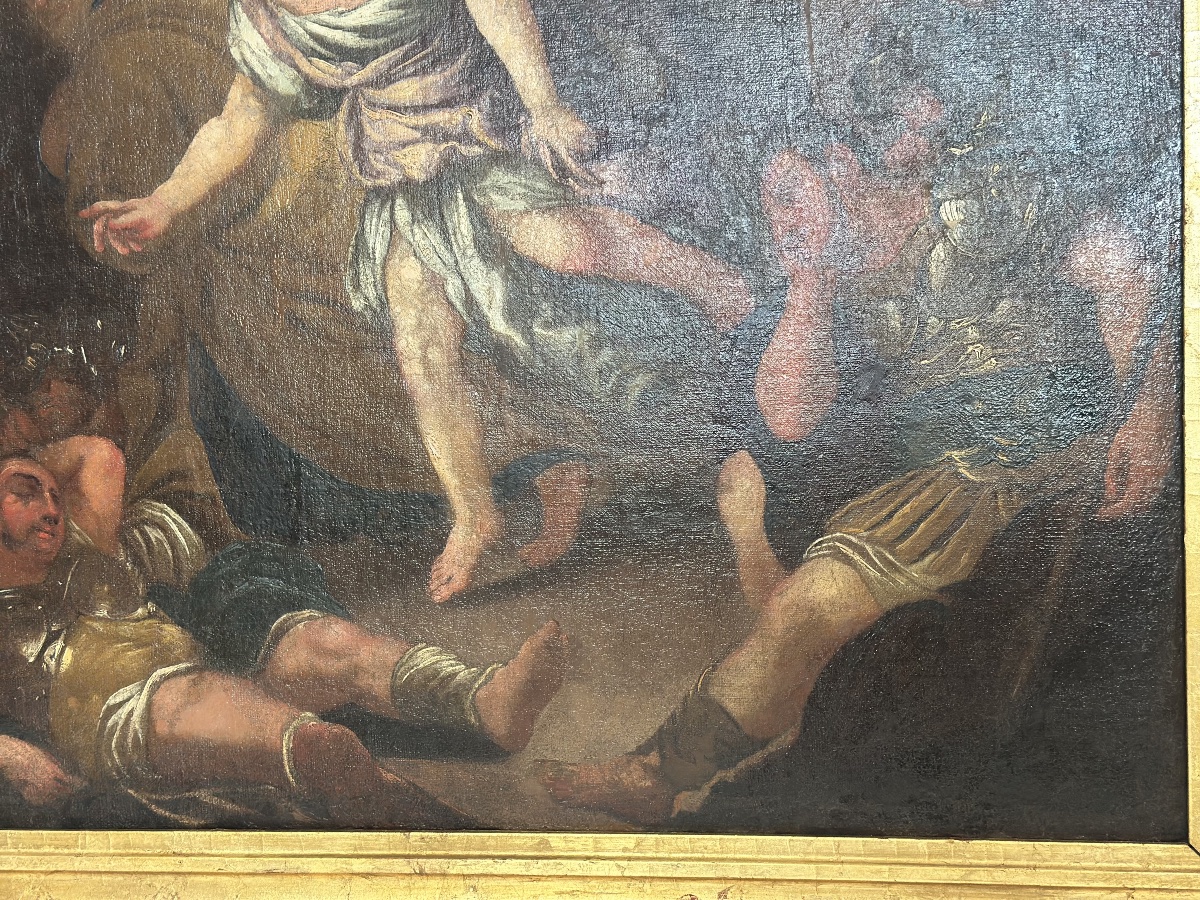 La Libération De Saint Pierre Huile Sur Toile. 17ème Siècle-photo-2