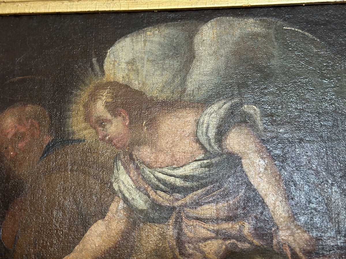 La Libération De Saint Pierre Huile Sur Toile. 17ème Siècle-photo-4