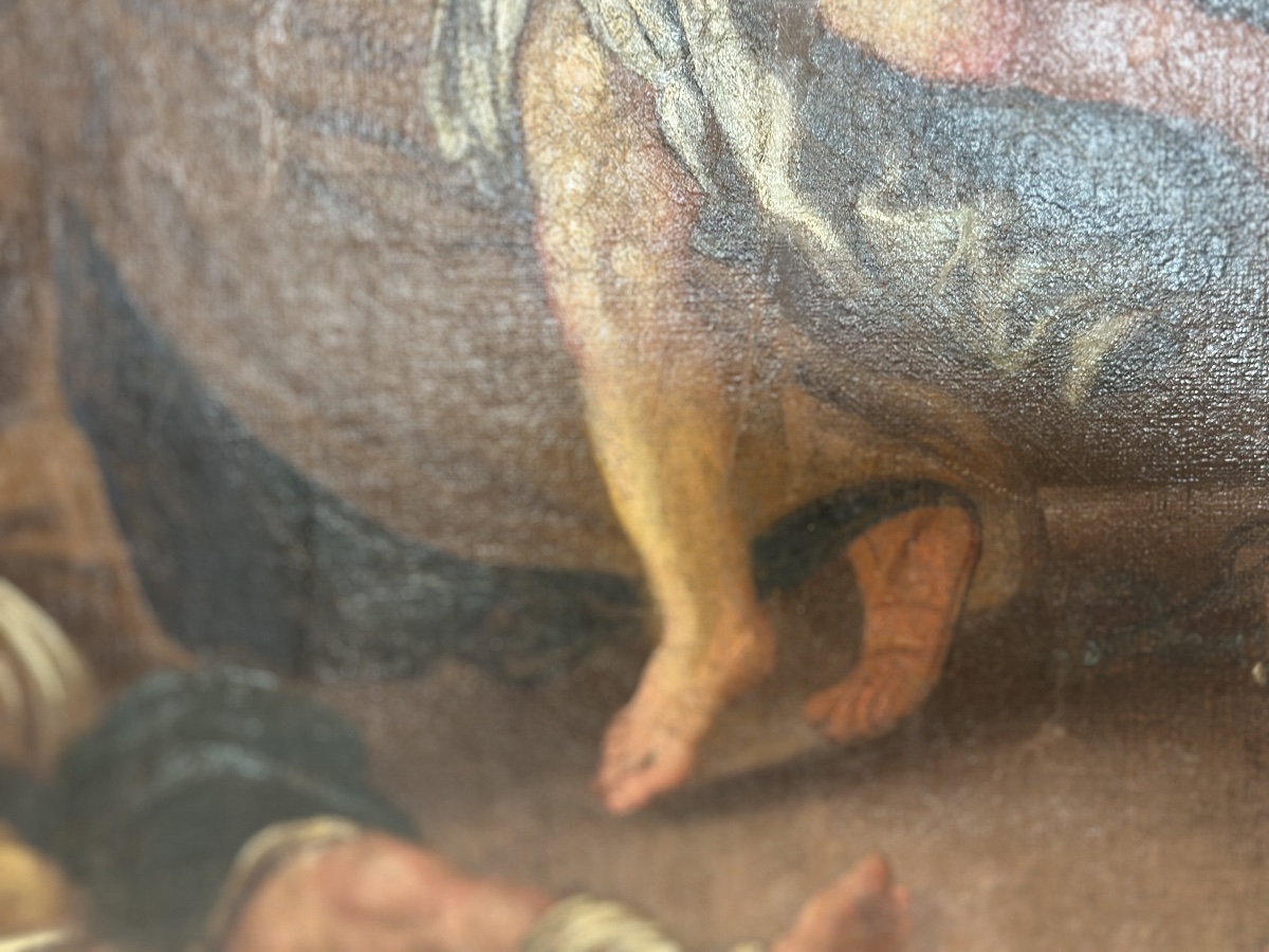 La Libération De Saint Pierre Huile Sur Toile. 17ème Siècle-photo-1