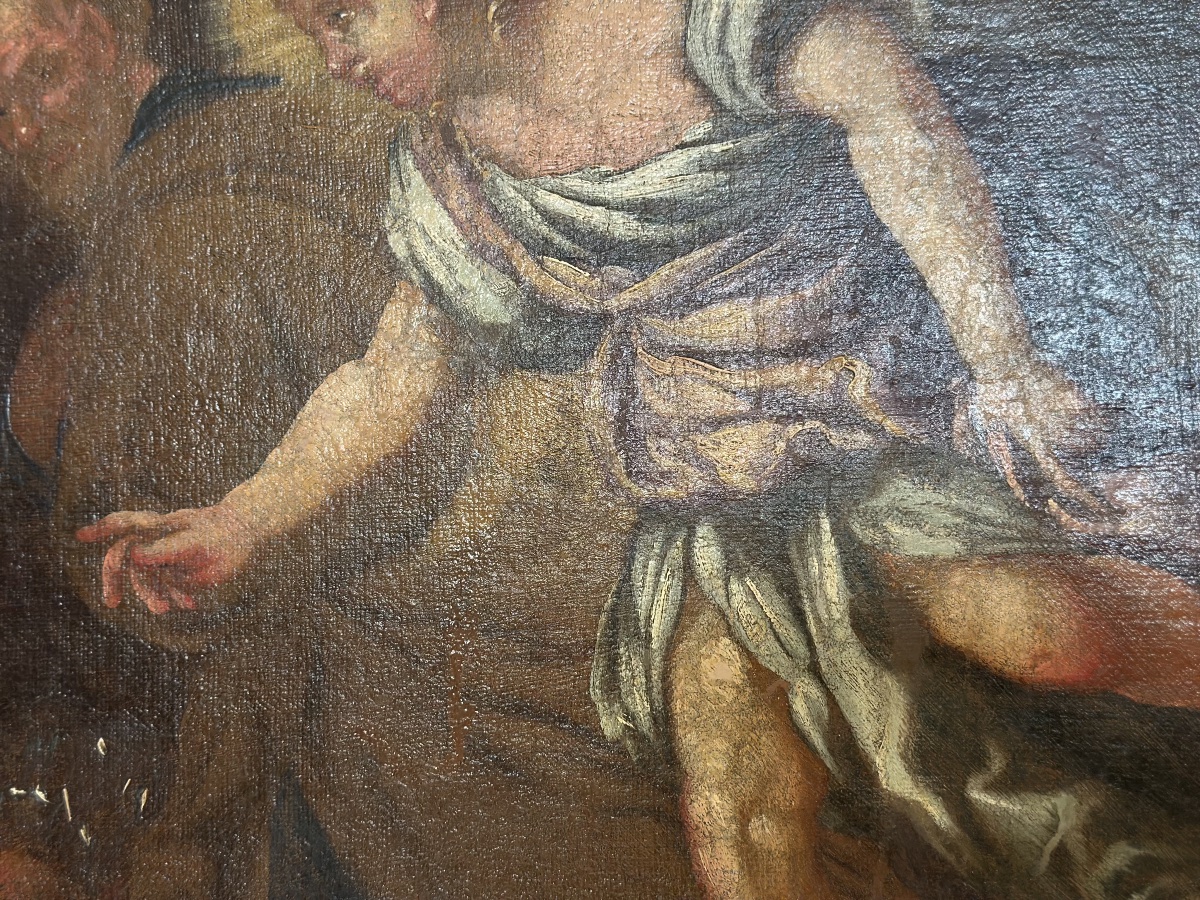 La Libération De Saint Pierre Huile Sur Toile. 17ème Siècle-photo-2