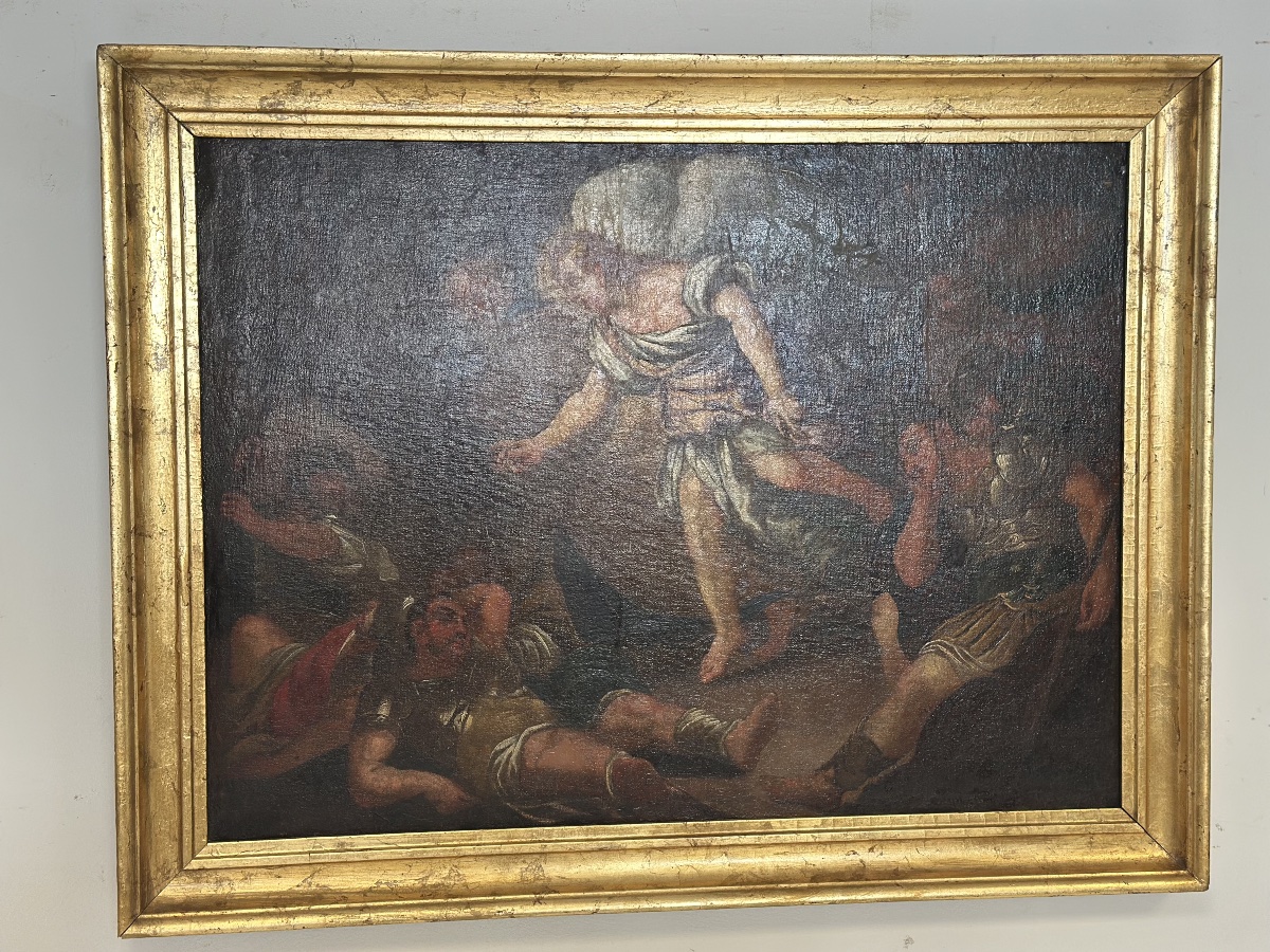 La Libération De Saint Pierre Huile Sur Toile. 17ème Siècle-photo-3