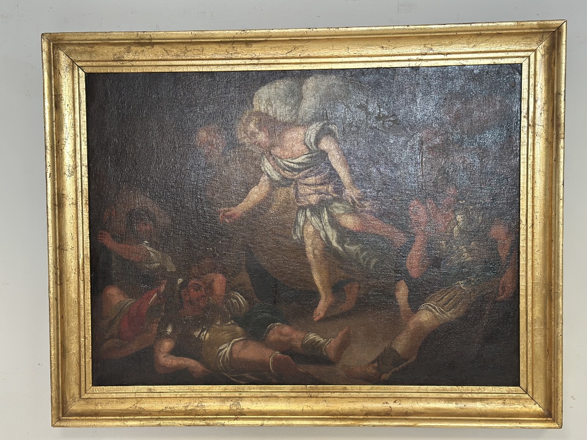 La Libération De Saint Pierre Huile Sur Toile. 17ème Siècle-photo-4