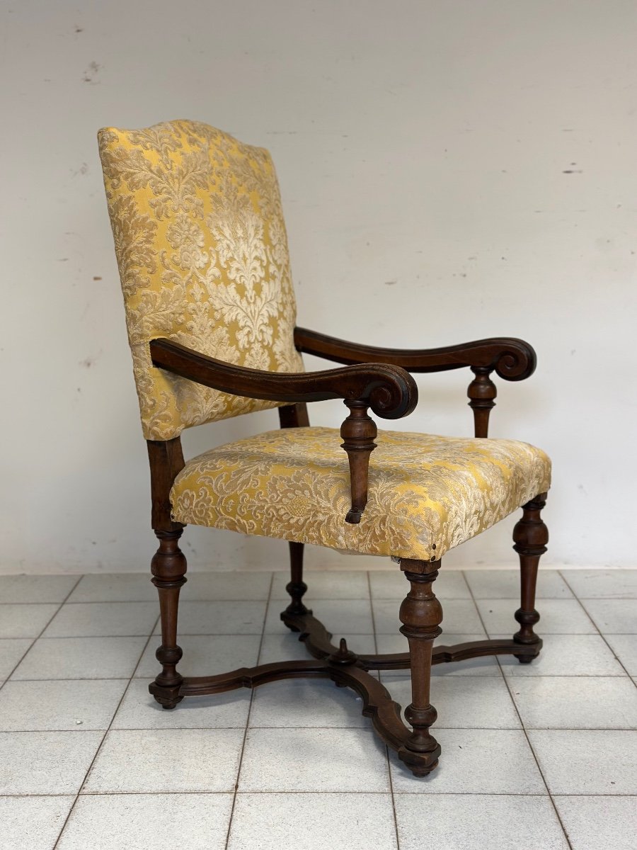 Fauteuil Lombard Louis XIV Début XVIIIe.-photo-2