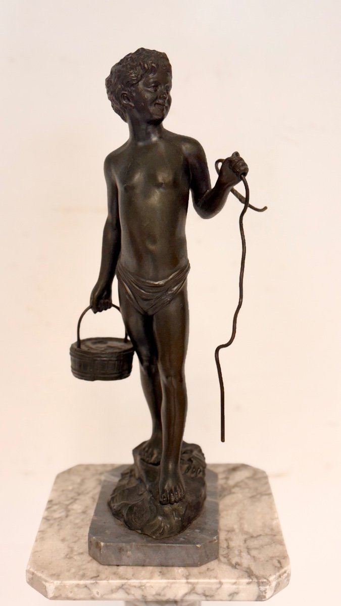 Bronze Sculpture. Boy Late 19th Century. H 38 Cm List Price