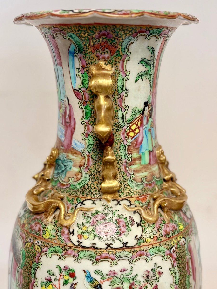 Famille Rose Porcelain Vase. China 19th Century-photo-2