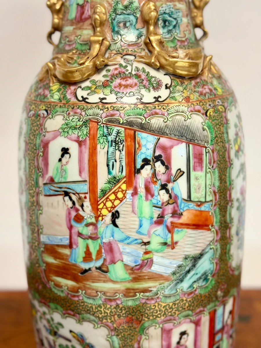 Famille Rose Porcelain Vase. China 19th Century-photo-3